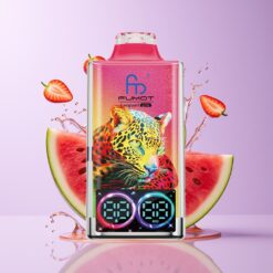 Hungary Wholesalers Fumot Leopard 40K Eper Dinnye 0-5% Nikotin 700mAh Dual Mesh Type-C Digitális epres görögdinnye