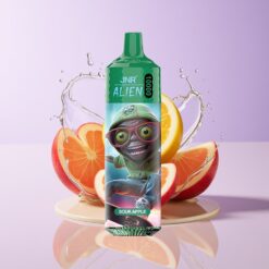 Hungary Wholesalers JNR Alien 10000 Puffs 850mAh RGB Savanyú Alma Sporty Design Type-C savanyú alma