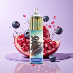 Hungary Wholesalers JNR Rocket-X 12400 Puffs Áfonya Gránátalma Adjustable Airflow RGB 1.2ohm Mesh 850mAh 25ml Type-C áfonyás gránátalma