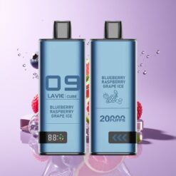 Hungary Wholesalers LAVIE Cube 20000 Puff Egyszerhasználatos E-vape Áfonya Málna Jégbor Termék 28ML 5% 600mAh áfonyás málnás szőlőjég