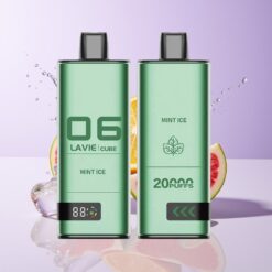 Hungary Wholesalers LAVIE Cube 20000 Puff Egyszerhasználatos Vape Menta Jég 28ML 5% Type C menta jég