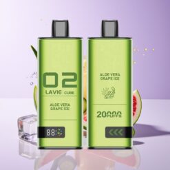 Hungary Wholesalers LAVIE Cube 20000 Puffs Aloe Vera Szőlő Jég 2% Só Nikotin 28ML Type C aloe vera szőlőjég