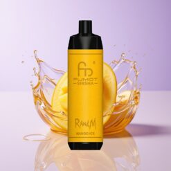 Hungary Wholesalers RandM Fumot Shisha 10000 Puff Mango Jég LED Type-C 0.6ohm Mesh 0.5% Nikotin mangó jég