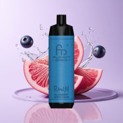 Hungary Wholesalers RandM Fumot Shisha 10000 Puffs Áfonya Buborékrággó LED Mesh Coil Type-C áfonyás rágógumi