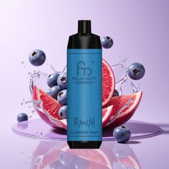 Hungary Wholesalers RandM Fumot Shisha 10000 Puffs Áfonya Szőlő LED Mesh Coil Type-C 0.5% Nic áfonyás szőlő