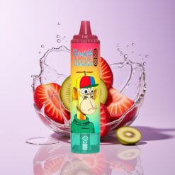 Hungary Wholesalers RandM Fumot Tornado 15000 Puffs Eper-Kivi 25ml 850mAh Mesh Coil Type-C LCD epres kivi