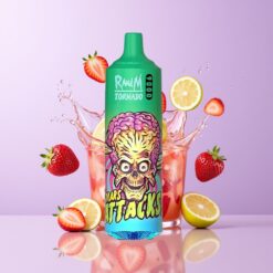 Hungary Wholesalers RandM Fumot Tornado 9000 Puffs Eper Limonádé Mesh Coil RGB Display epres limonádé