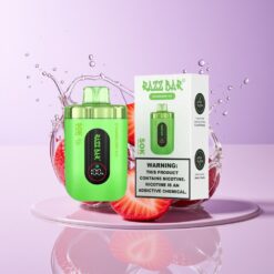 Hungary Wholesalers Razz Bar 50K Eper Jég 1.0 Ohm Mesh Coil 650mAh Type-C 2% Nic eper jég